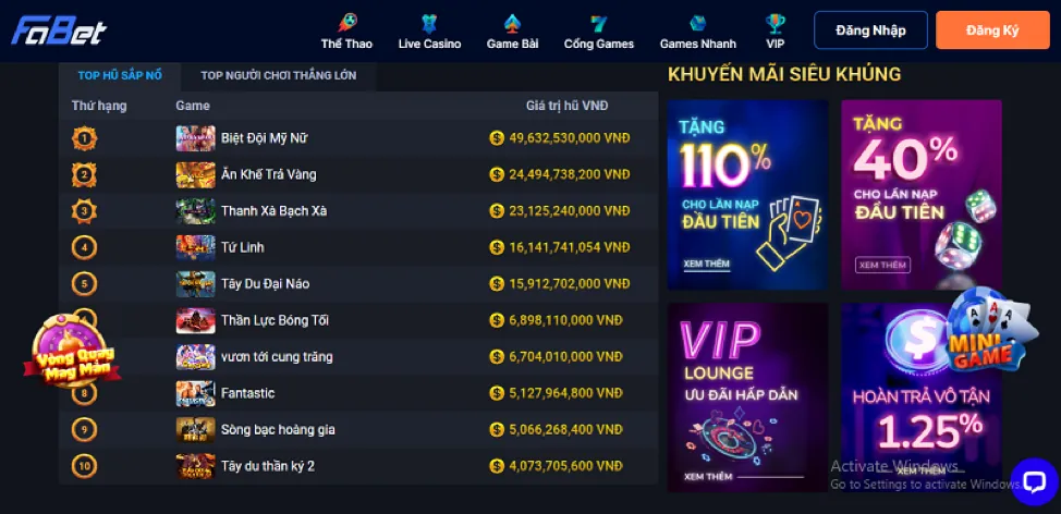 Game slot và bắn cá F168y